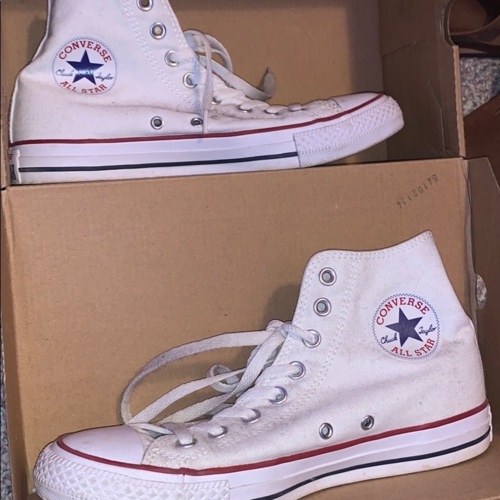 White Hightop Converse
